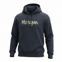 Michigan Puff Embroidered Hoodie