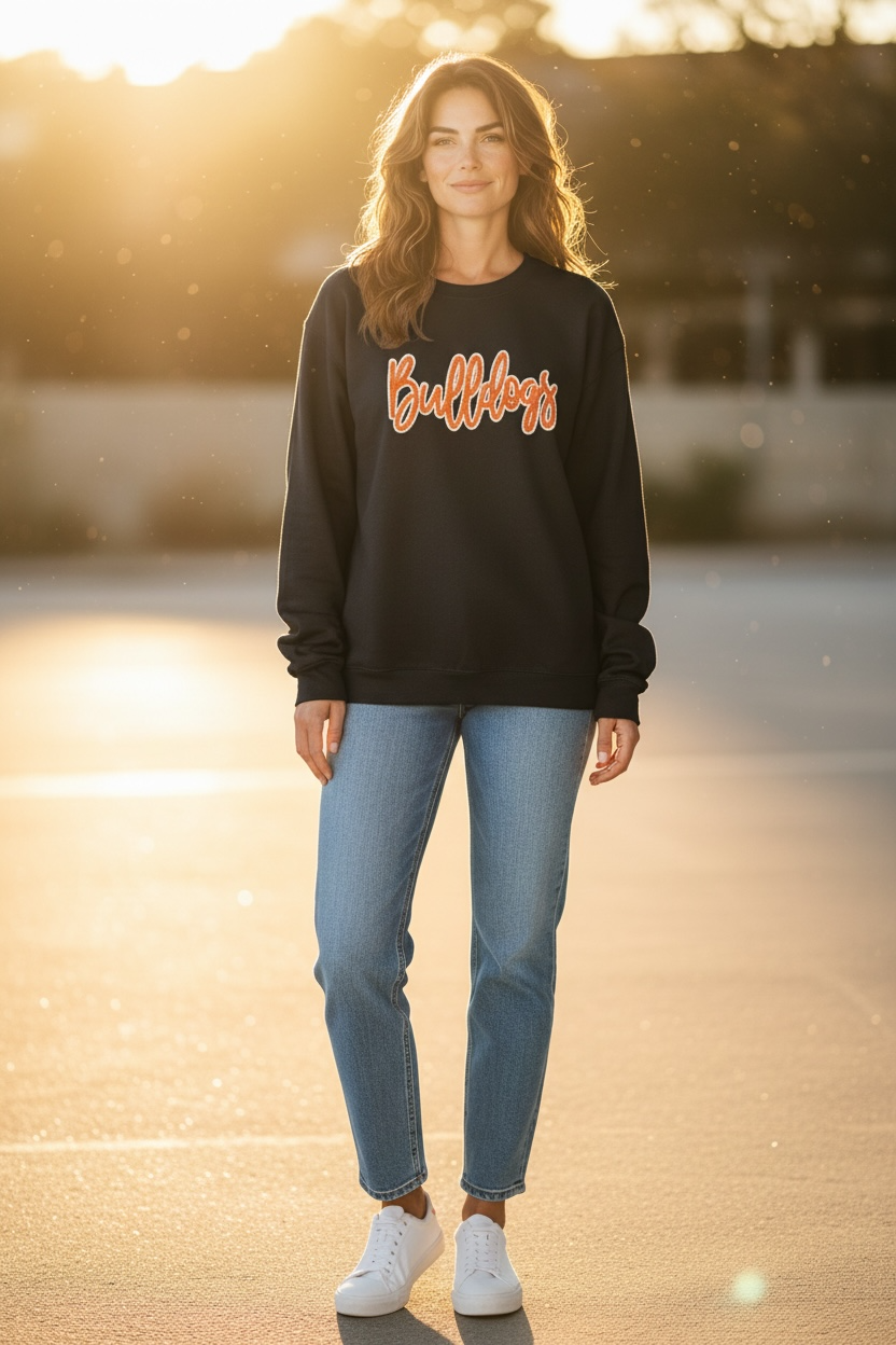 Sequin Bulldogs Crewneck