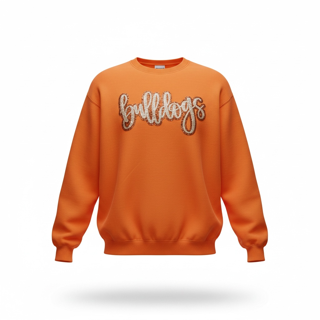 Sequin Bulldogs Crewneck