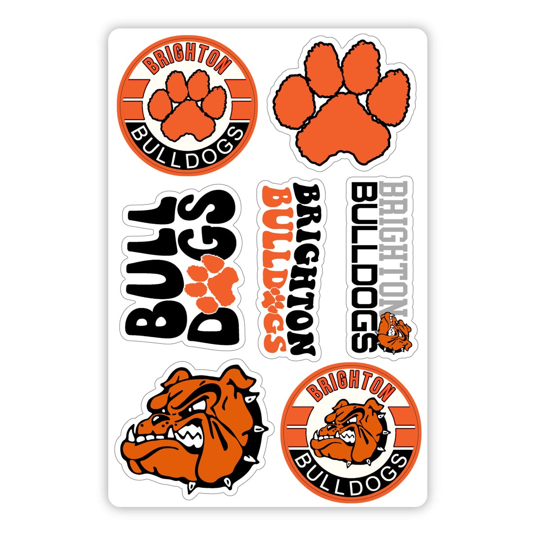 Bulldog Sticker Sheet