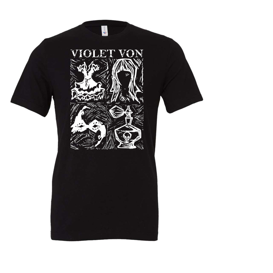 Violet Von White Quad Art Short Sleeve Tee