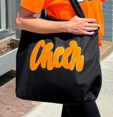 Chenille Cheer Patch Tote Bag