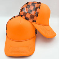 Checkered Trucker Hat