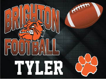 BBFC Personalized Football Lawn Sign