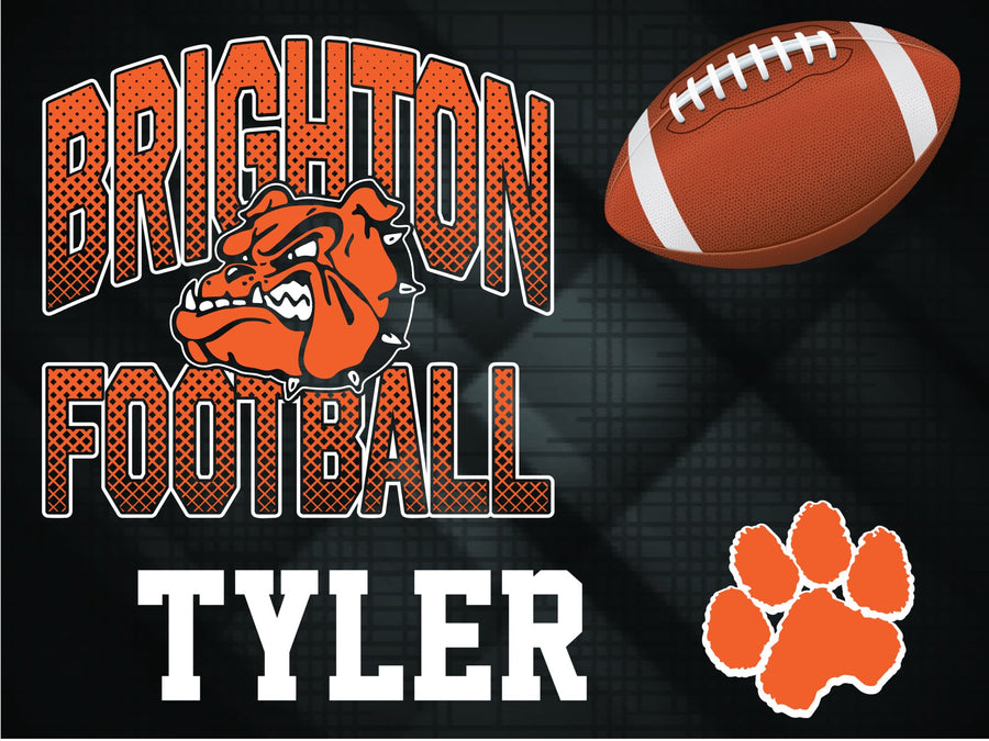 BBFC Personalized Football Lawn Sign