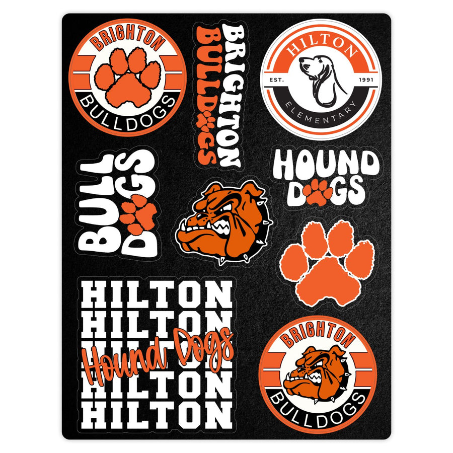 Hilton & Bulldogs Sticker Sheet