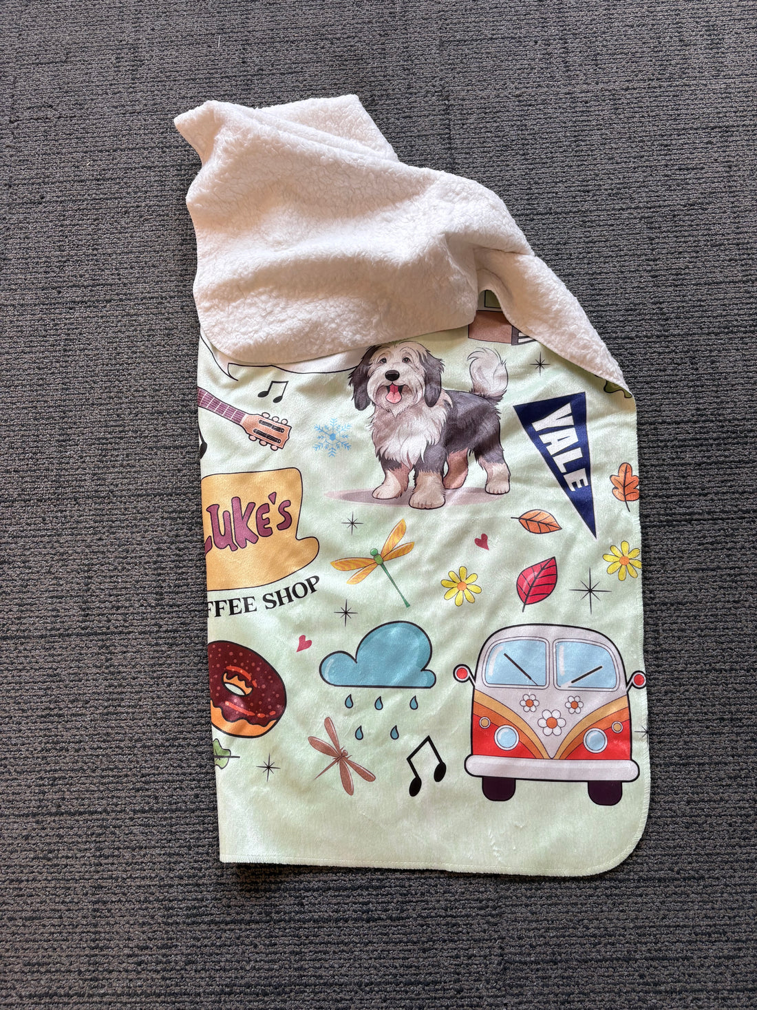Stars Hollow Collage Sherpa Blanket