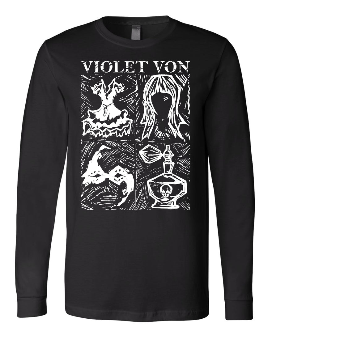 Violet Von Quad Print Long Sleeve Tee