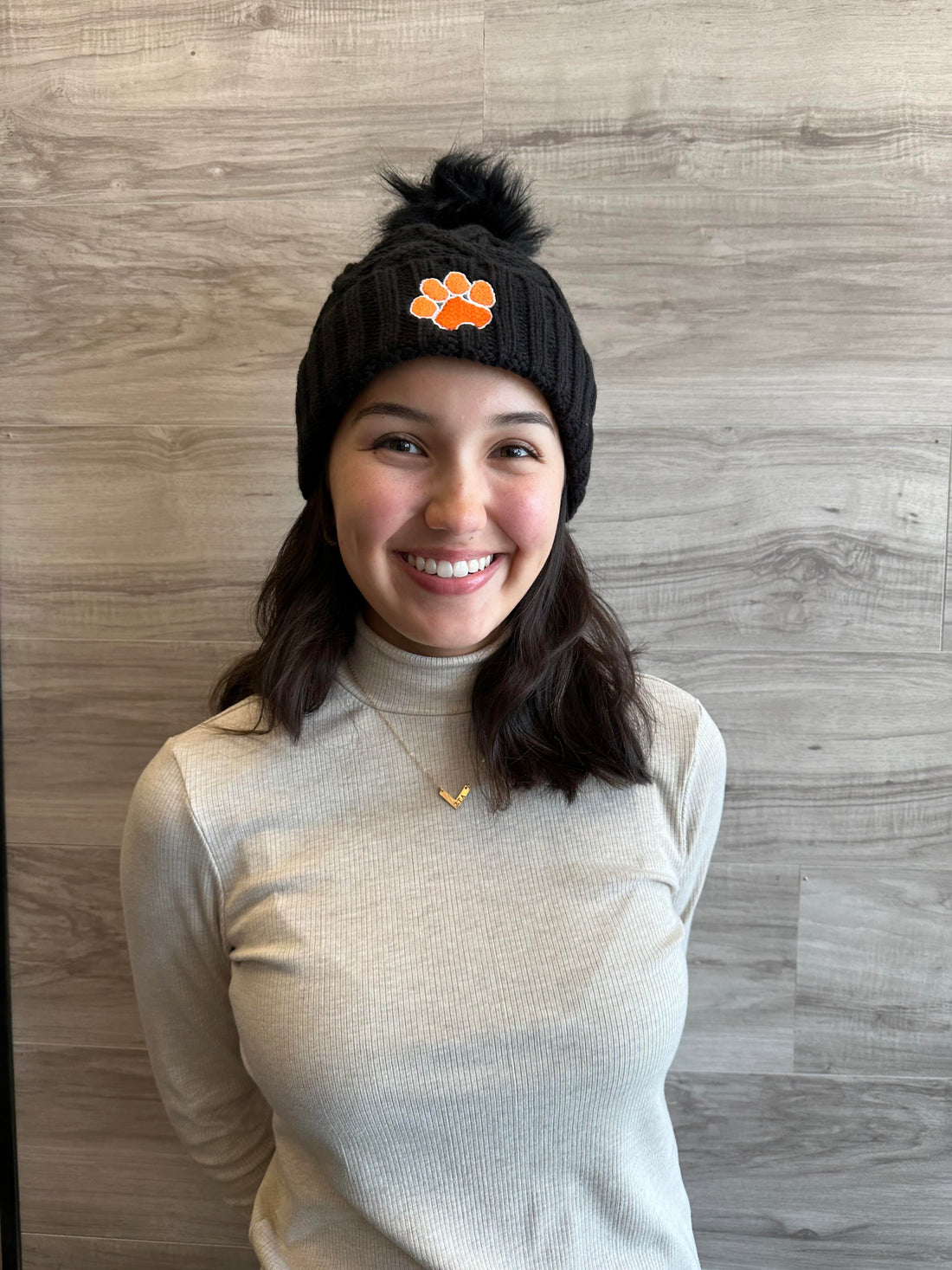 New Era Faux Pom Beanie