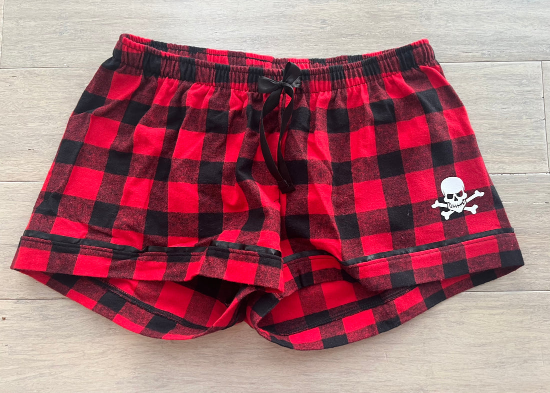 Pirate Ladies Flannel Plaid Short