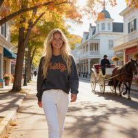 Bulldogs Classic Curl Embroidered Crewneck
