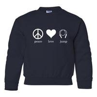 Peace Love Jump Crewneck