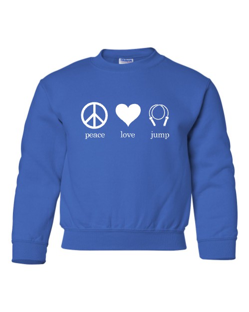 Peace Love Jump Crewneck