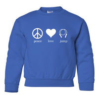Peace Love Jump Crewneck