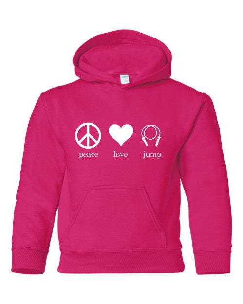Peace Love Jump Hoodie