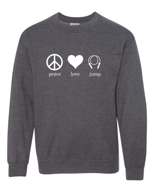 Peace Love Jump Crewneck