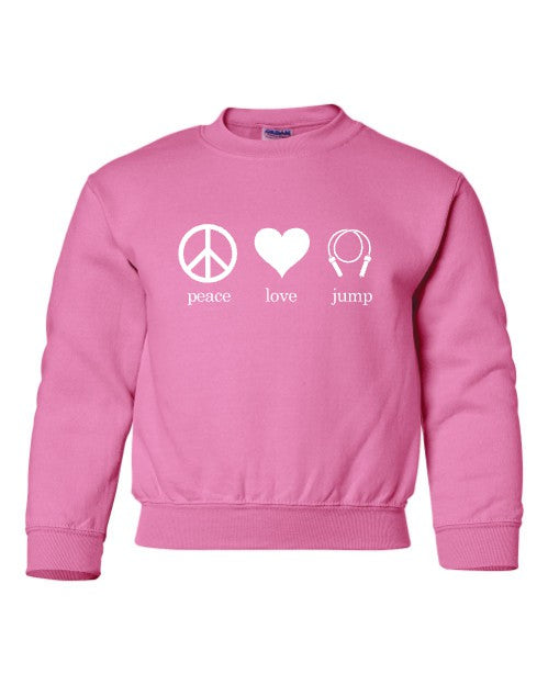 Peace Love Jump Crewneck
