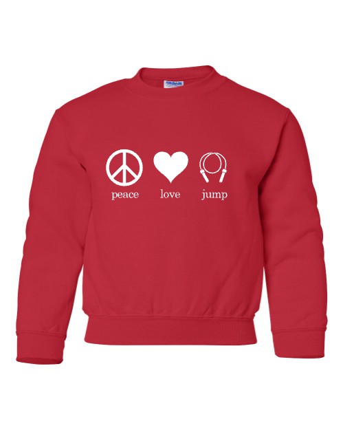 Peace Love Jump Crewneck