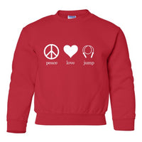 Peace Love Jump Crewneck