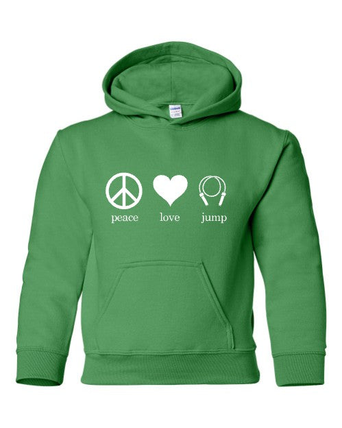 Peace Love Jump Hoodie