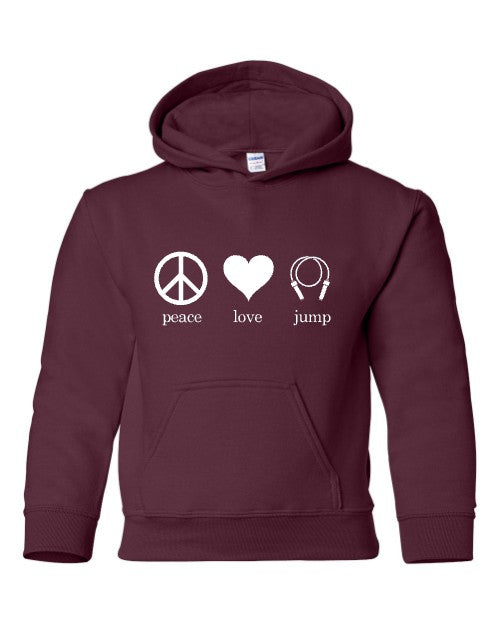 Peace Love Jump Hoodie