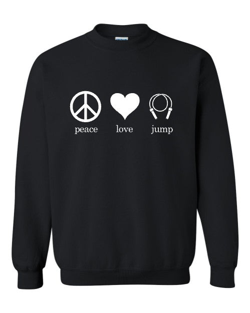 Peace Love Jump Crewneck