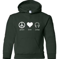 Peace Love Jump Hoodie