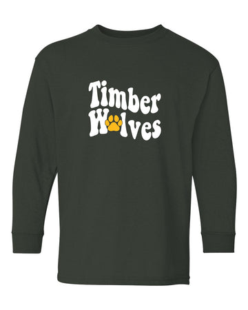 Timberwolves Wave Long Sleeve Basic Tee