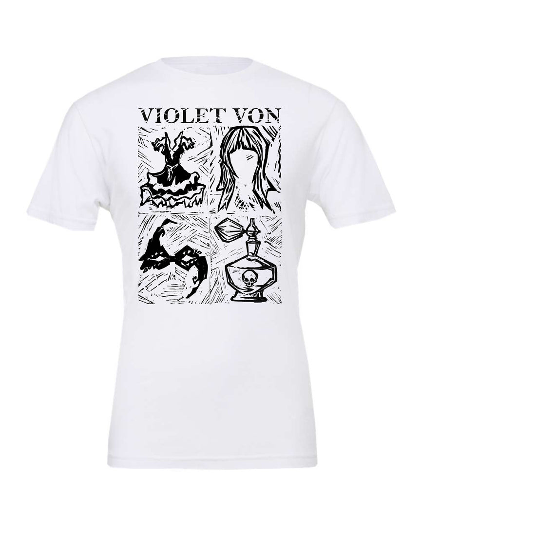 Violet Von Black Quad Art Short Sleeve Tee