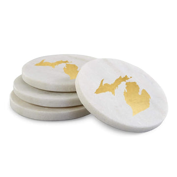 Michigan Marble Coaster Set