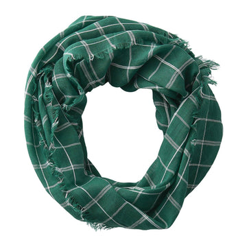 Lightweight Plaid Infinity - Green White