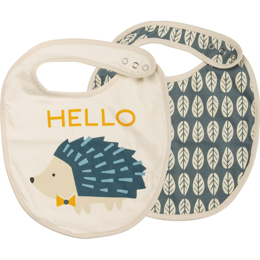 Hello Hedgehog Baby Bib Set