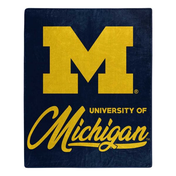 University of Michigan ‘Signature’ Raschel Throw Blanket