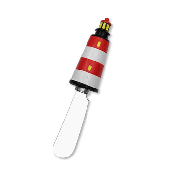 Red  Lighthouse Polyresin Cheese Spreader