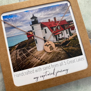 Michigan Sand Cutout Necklace