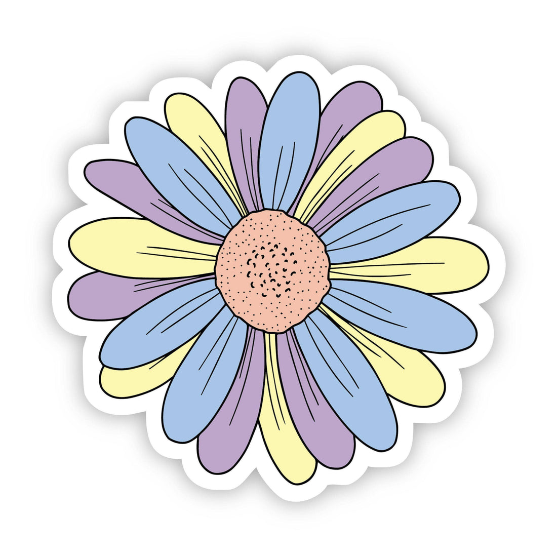 Multicolor Daisy Aesthetic Sticker