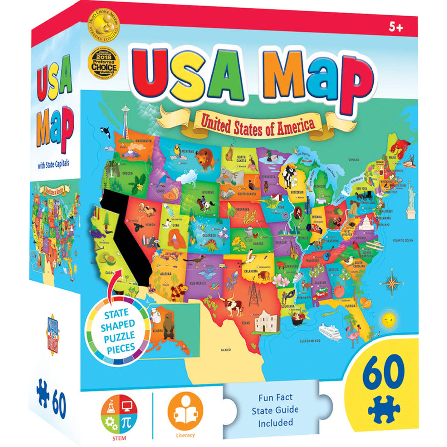 USA Map 60 Piece Jigsaw Puzzle