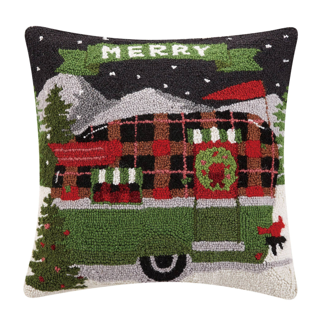 Merry Camper Hook Pillow