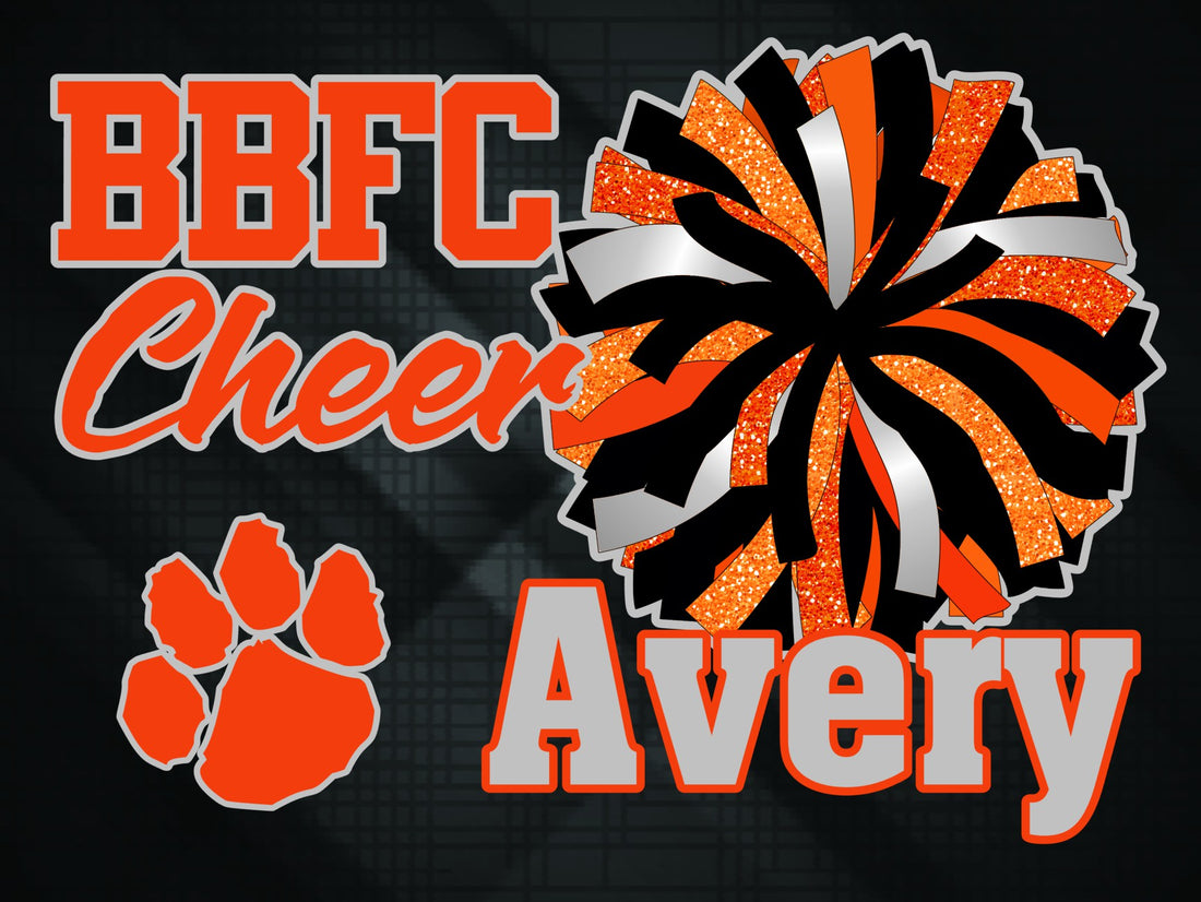 BBFC Personalized Cheer Lawn Sign
