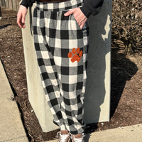 Paw Print Flannel Jogger