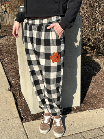 Paw Print Flannel Jogger