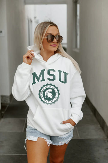 MSU Seal Premium Hooded Pullover