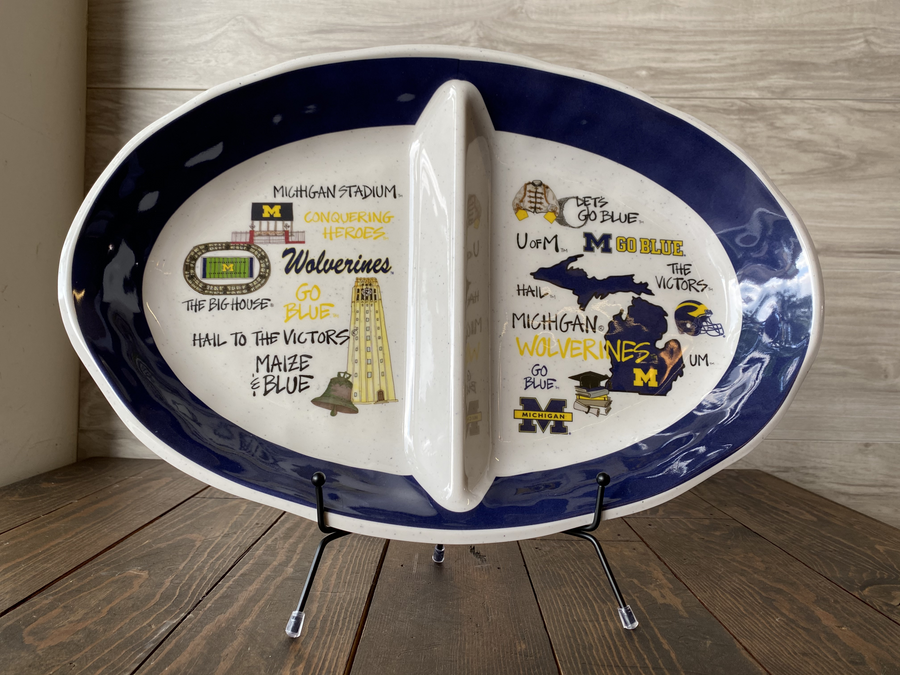 University of Michigan 2 Section Platter