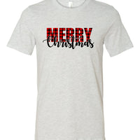 Buffalo Plaid Merry Christmas Premium Tee