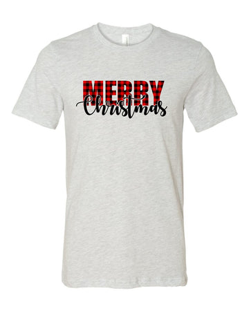 Buffalo Plaid Merry Christmas Premium Tee