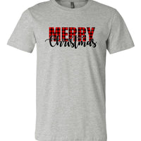 Buffalo Plaid Merry Christmas Premium Tee