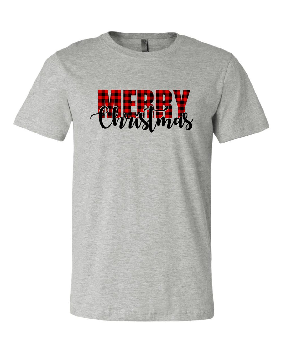 Buffalo Plaid Merry Christmas Premium Tee