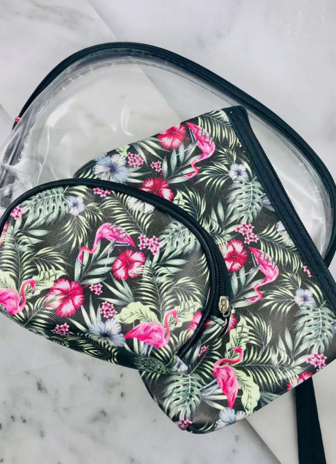 Flamingo Cosmetic Pouch - set of 3