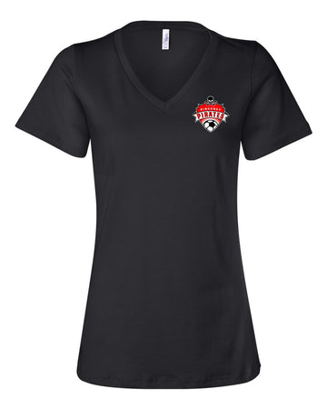 Pinckney Soccer Logo Ladies V-Neck