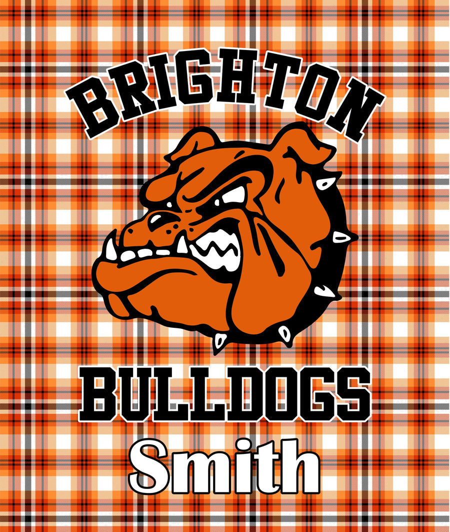 Brighton Bulldog Fleece Blanket - Personalized
